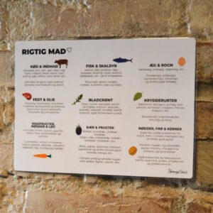 'Rigtig mad'-liste (hvid lamineret)