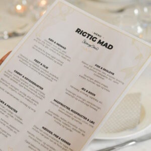 'Rigtig mad'-liste (menukort, lamineret)