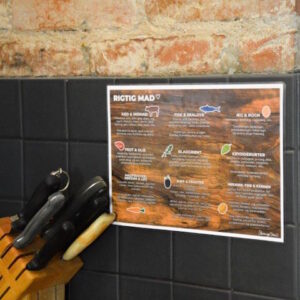 'Rigtig mad'-liste (træfarvet, lamineret)